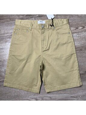 WeSC Conway Shorts Mens 30 Khaki Stretch 8" Chino Skate Streetwear NWT